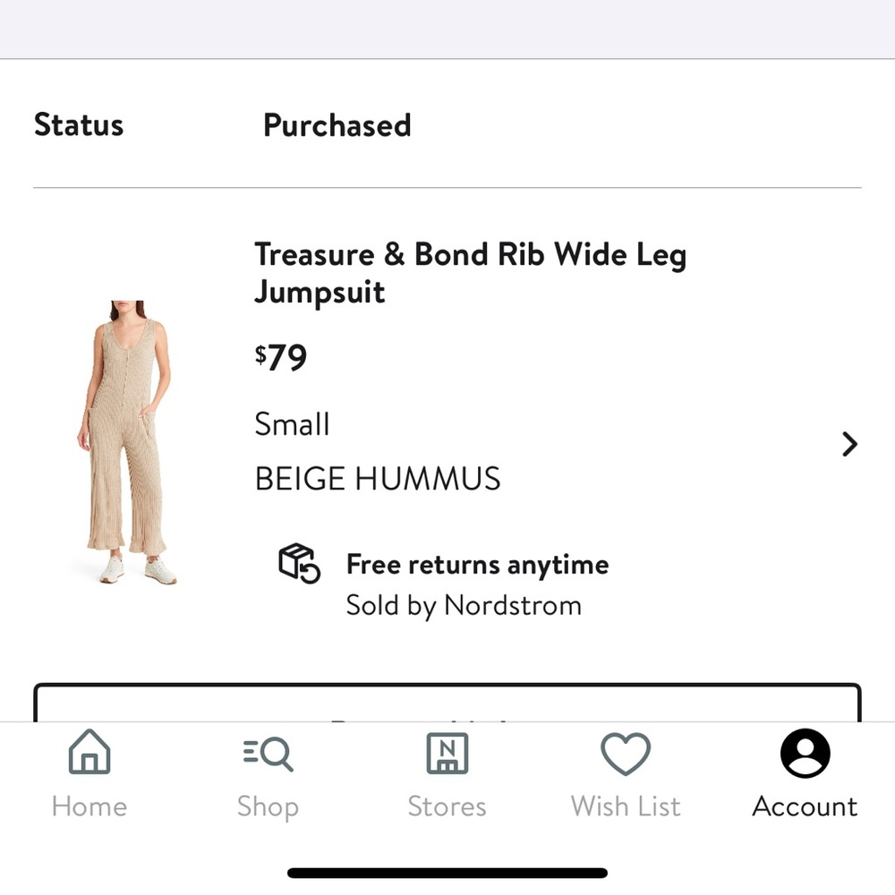 Treasure Bond Nordstrom tan jumpsuit small free people doupe